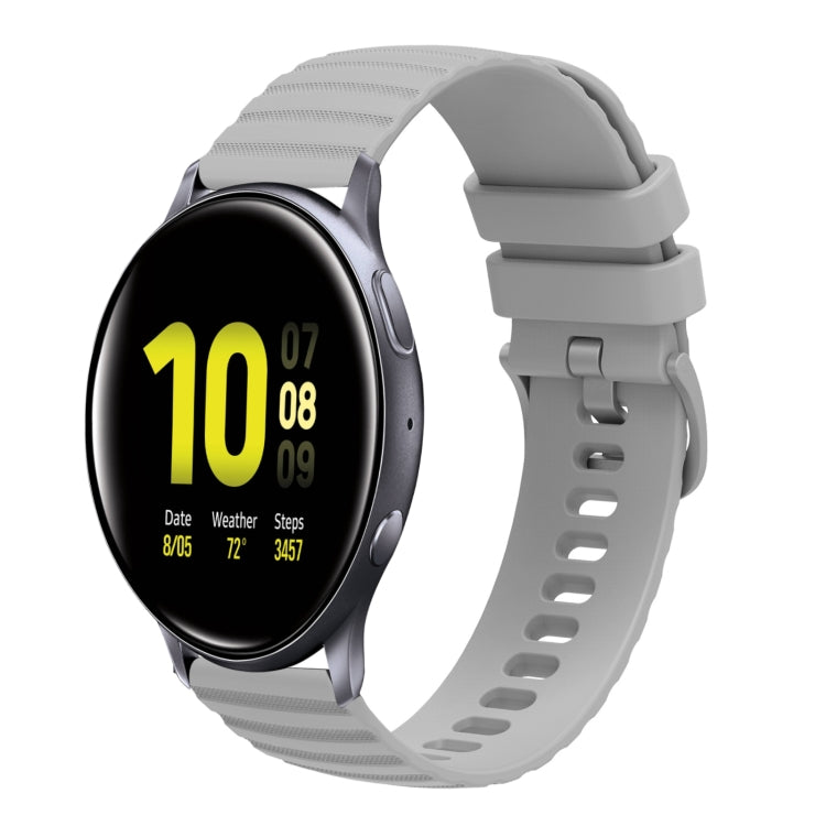 20mm Wavy Dotted Solid-Color Silicone Watch Band, For Samsung Galaxy Watch Active2 40mm/44mm, For Samsung Galaxy Watch 42mm