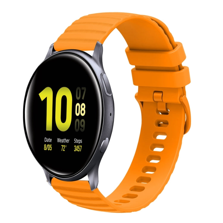20mm Wavy Dotted Solid-Color Silicone Watch Band, For Samsung Galaxy Watch Active2 40mm/44mm, For Samsung Galaxy Watch 42mm