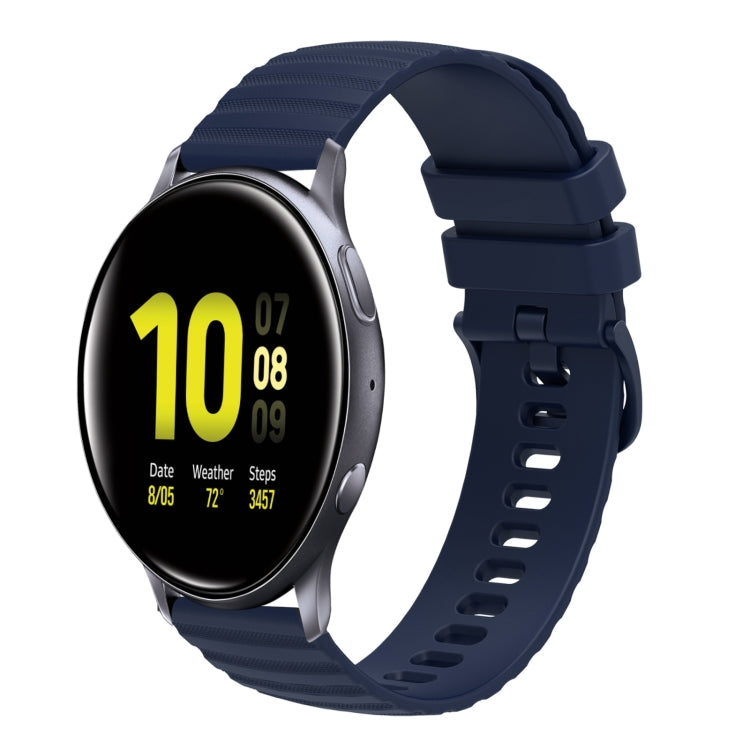 20mm Wavy Dotted Solid-Color Silicone Watch Band, For Samsung Galaxy Watch Active2 40mm/44mm, For Samsung Galaxy Watch 42mm