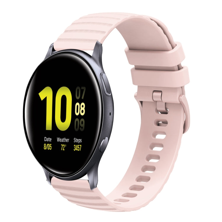 20mm Wavy Dotted Solid-Color Silicone Watch Band, For Samsung Galaxy Watch Active2 40mm/44mm, For Samsung Galaxy Watch 42mm