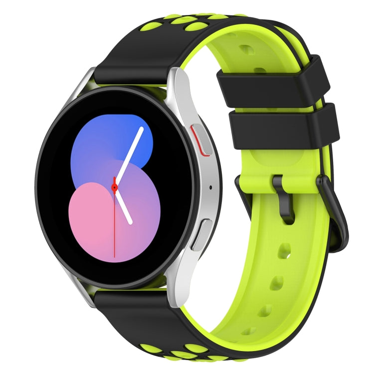 20mm Two-Color Porous Silicone Watch Band, For Samsung Galaxy Watch5 44mm, For Samsung Galaxy Watch5 40mm