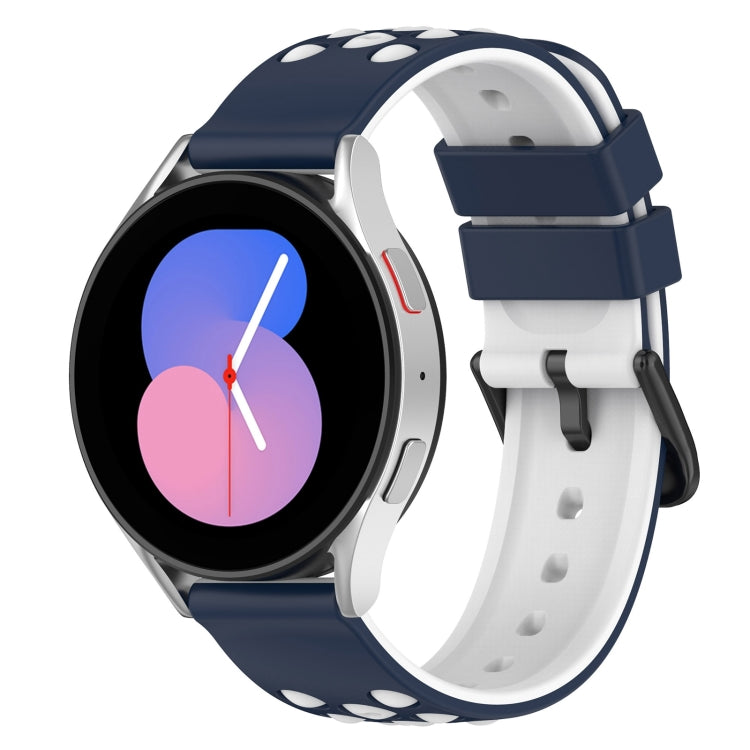 20mm Two-Color Porous Silicone Watch Band, For Samsung Galaxy Watch5 44mm, For Samsung Galaxy Watch5 40mm