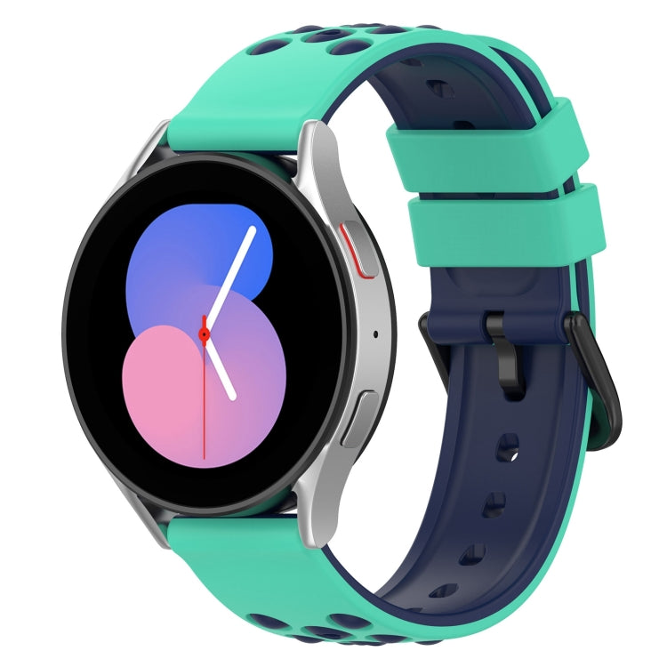 20mm Two-Color Porous Silicone Watch Band, For Samsung Galaxy Watch5 44mm, For Samsung Galaxy Watch5 40mm
