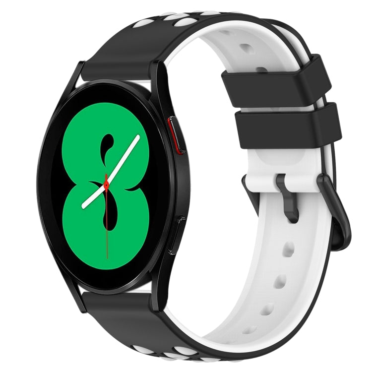 20mm Two-Color Porous Silicone Watch Band, For Samsung Galaxy Watch5 Pro 45mm, For Samsung Galaxy Watch4 44mm