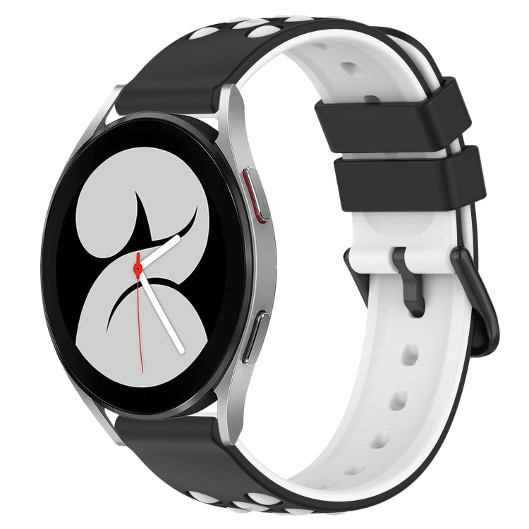 20mm Two-Color Porous Silicone Watch Band, For Samsung Galaxy Watch4 40mm, For Samsung  Galaxy Watch4 Classic 42mm