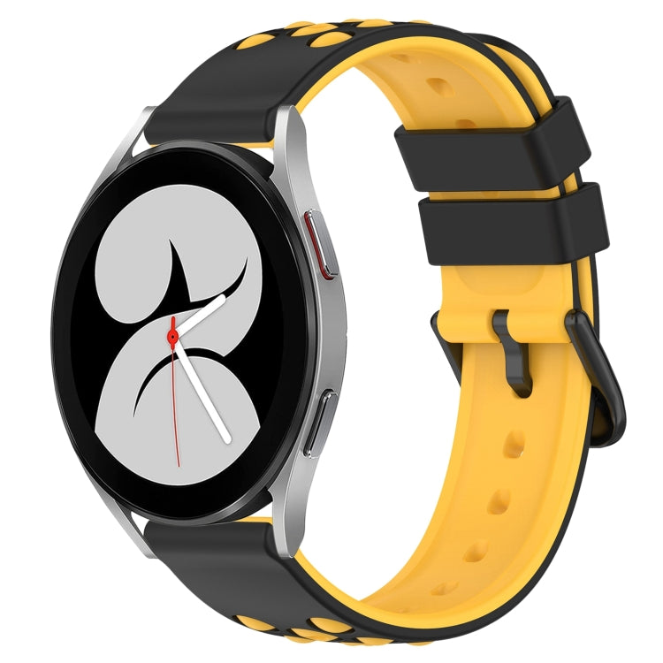 20mm Two-Color Porous Silicone Watch Band, For Samsung Galaxy Watch4 40mm, For Samsung  Galaxy Watch4 Classic 42mm