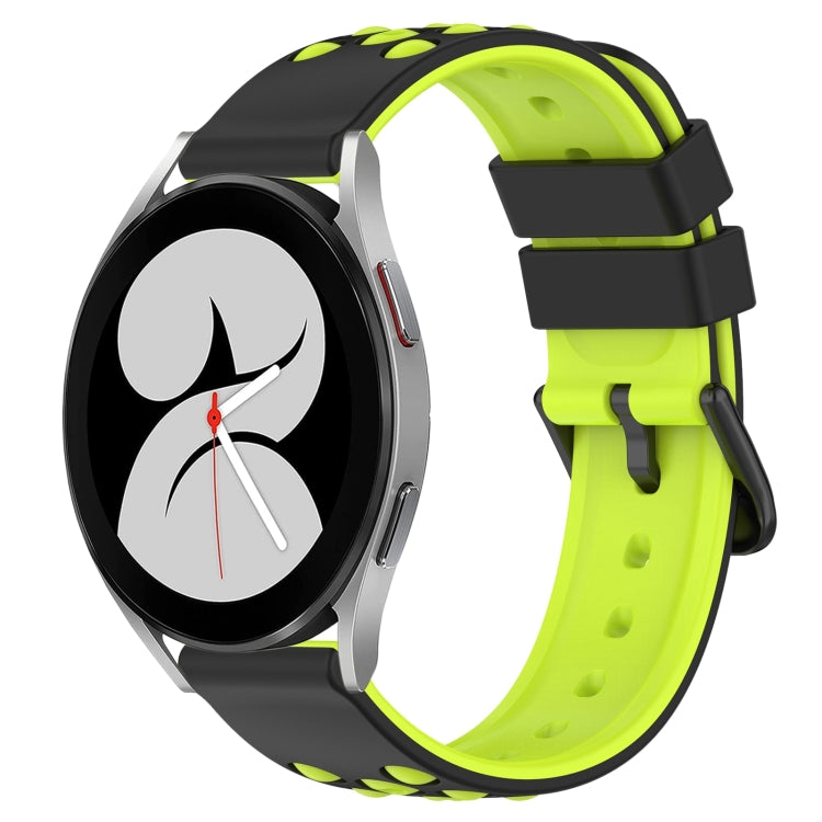 20mm Two-Color Porous Silicone Watch Band, For Samsung Galaxy Watch4 40mm, For Samsung  Galaxy Watch4 Classic 42mm