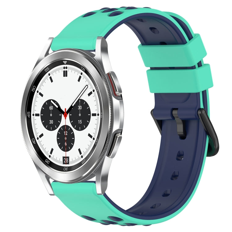20mm Two-Color Porous Silicone Watch Band, For Samsung Galaxy Watch4 40mm, For Samsung  Galaxy Watch4 Classic 42mm