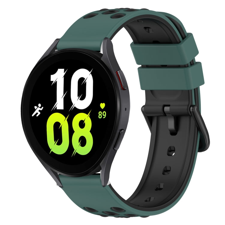 22mm Two-Color Silicone Watch Band, For Samsung Galaxy Watch5 44mm, For Samsung Galaxy Watch5 40mm