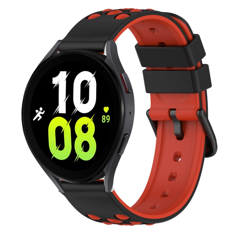 22mm Two-Color Silicone Watch Band, For Samsung Galaxy Watch5 44mm, For Samsung Galaxy Watch5 40mm