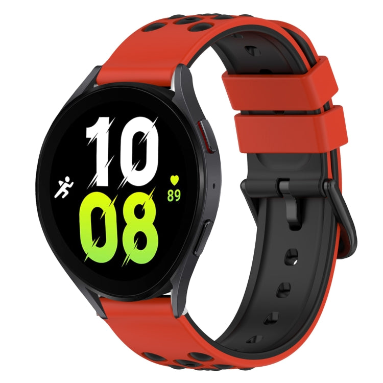 22mm Two-Color Silicone Watch Band, For Samsung Galaxy Watch5 44mm, For Samsung Galaxy Watch5 40mm