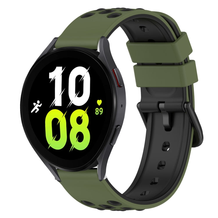 22mm Two-Color Silicone Watch Band, For Samsung Galaxy Watch5 44mm, For Samsung Galaxy Watch5 40mm