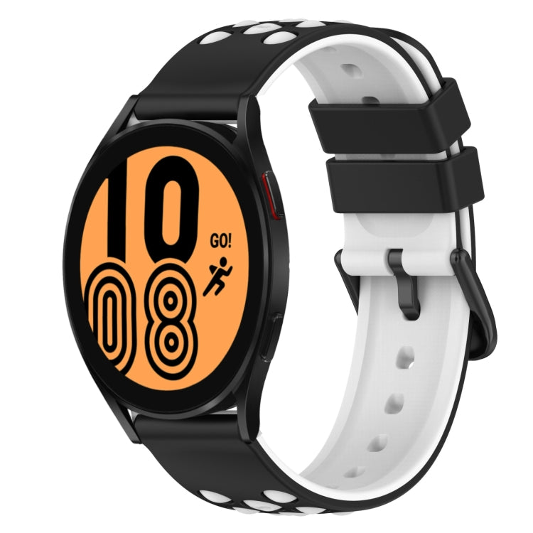 22mm Two-Color Silicone Watch Band, For Samsung Galaxy Watch5 Pro 45mm, For Samsung Galaxy Watch4 44mm