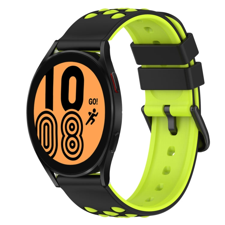 22mm Two-Color Silicone Watch Band, For Samsung Galaxy Watch5 Pro 45mm, For Samsung Galaxy Watch4 44mm