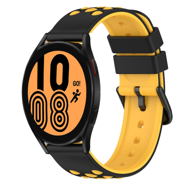 22mm Two-Color Silicone Watch Band, For Samsung Galaxy Watch4 40mm, For Samsung  Galaxy Watch4 Classic 42mm