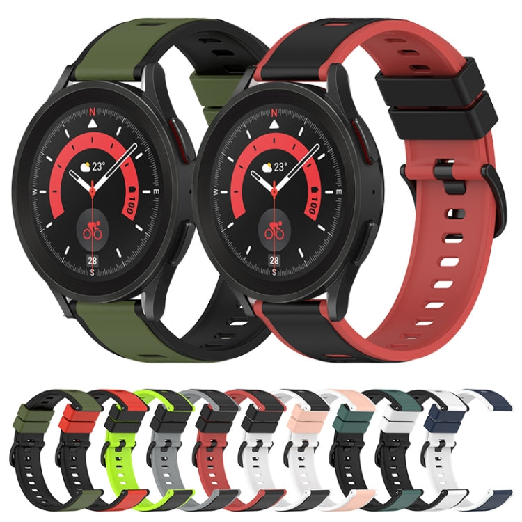 22mm Two-Color Silicone Watch Band, For Samsung Galaxy Watch4 40mm, For Samsung  Galaxy Watch4 Classic 42mm
