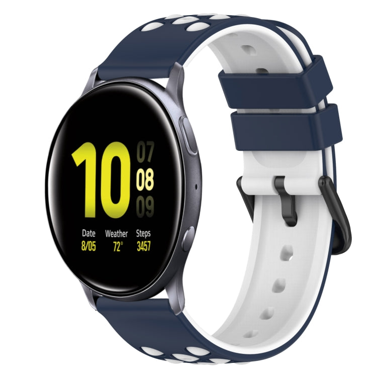 22mm Two-Color Silicone Watch Band, For Samsung Galaxy Watch Active2 44mm, For Samsung Galaxy Watch 42mm
