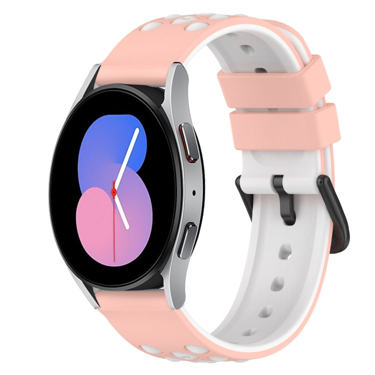 22mm Two-Color Silicone Watch Band, For Samsung Galaxy Watch Active2 44mm, For Samsung Galaxy Watch 42mm