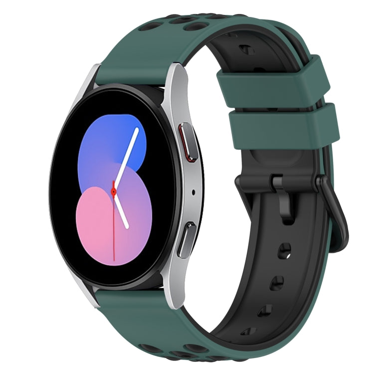 22mm Two-Color Silicone Watch Band, For Samsung Galaxy Watch Active2 44mm, For Samsung Galaxy Watch 42mm
