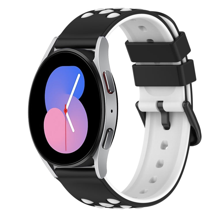 22mm Two-Color Silicone Watch Band, For Samsung Galaxy Watch Active2 44mm, For Samsung Galaxy Watch 42mm