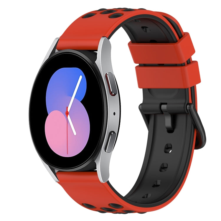 22mm Two-Color Silicone Watch Band, For Samsung Galaxy Watch Active2 44mm, For Samsung Galaxy Watch 42mm