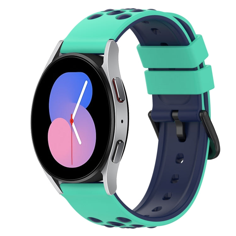 22mm Two-Color Silicone Watch Band, For Samsung Galaxy Watch Active2 44mm, For Samsung Galaxy Watch 42mm
