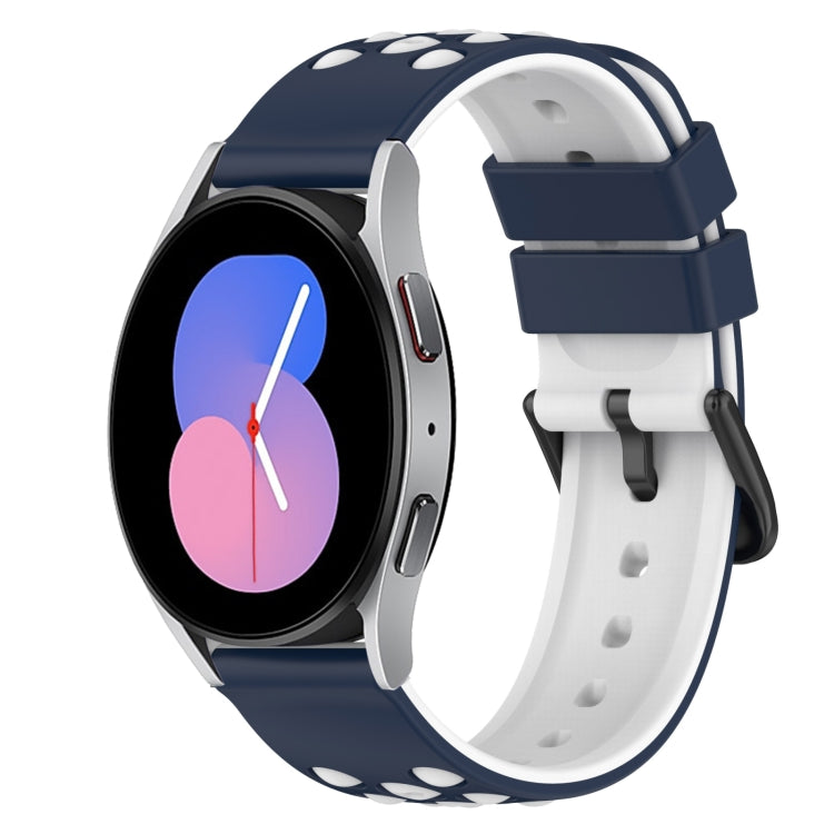 22mm Two-Color Silicone Watch Band, For Samsung Galaxy Watch Active2 44mm, For Samsung Galaxy Watch 42mm
