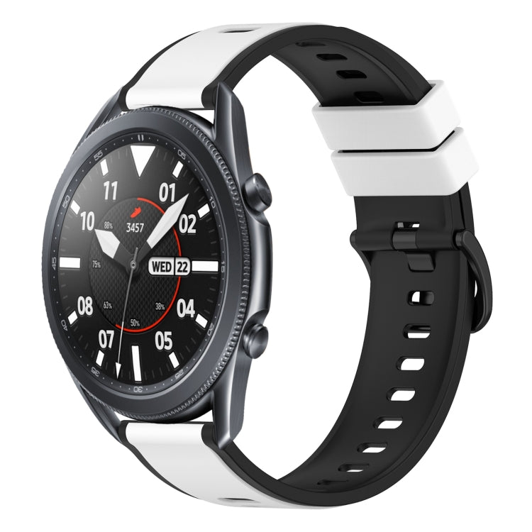 22mm Two-Color Silicone Watch Band, For Samsung Galaxy Watch3 45mm, For Samsung Galaxy Watch 46mm