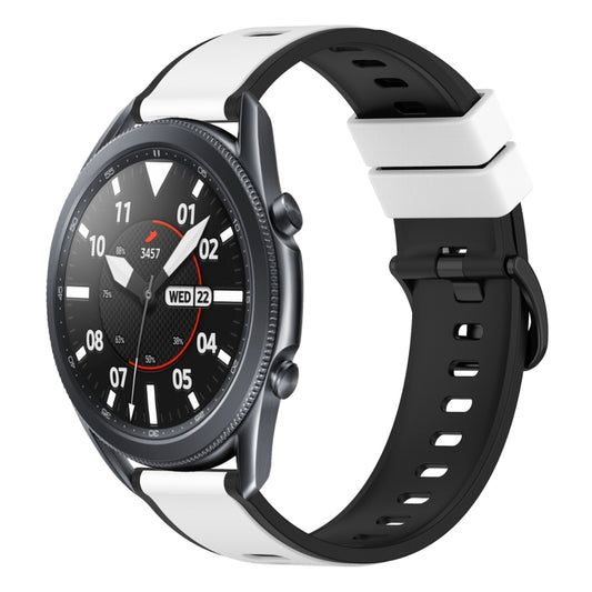 22mm Two-Color Silicone Watch Band, For Samsung Galaxy Watch3 45mm, For Samsung Galaxy Watch 46mm