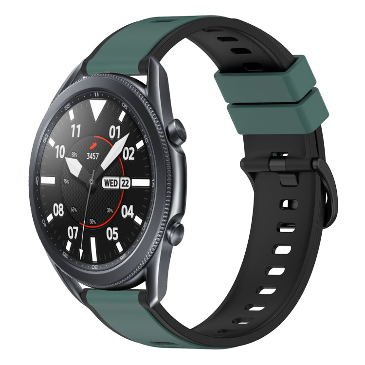 22mm Two-Color Silicone Watch Band, For Samsung Galaxy Watch3 45mm, For Samsung Galaxy Watch 46mm