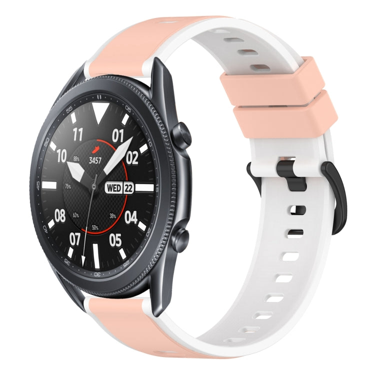 22mm Two-Color Silicone Watch Band, For Samsung Galaxy Watch3 45mm, For Samsung Galaxy Watch 46mm
