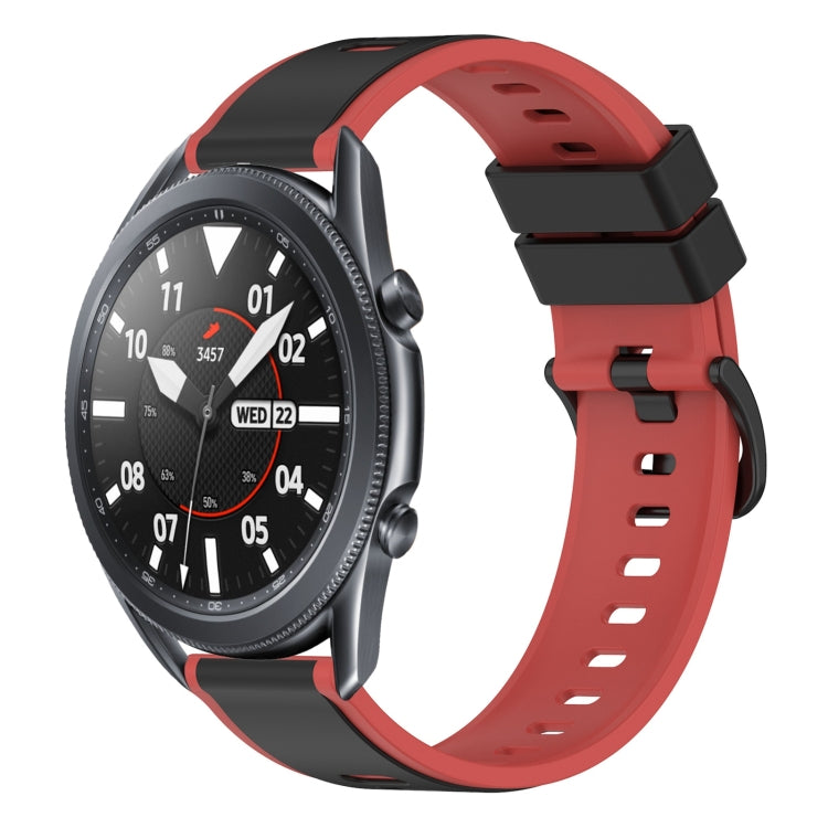 22mm Two-Color Silicone Watch Band, For Samsung Galaxy Watch3 45mm, For Samsung Galaxy Watch 46mm