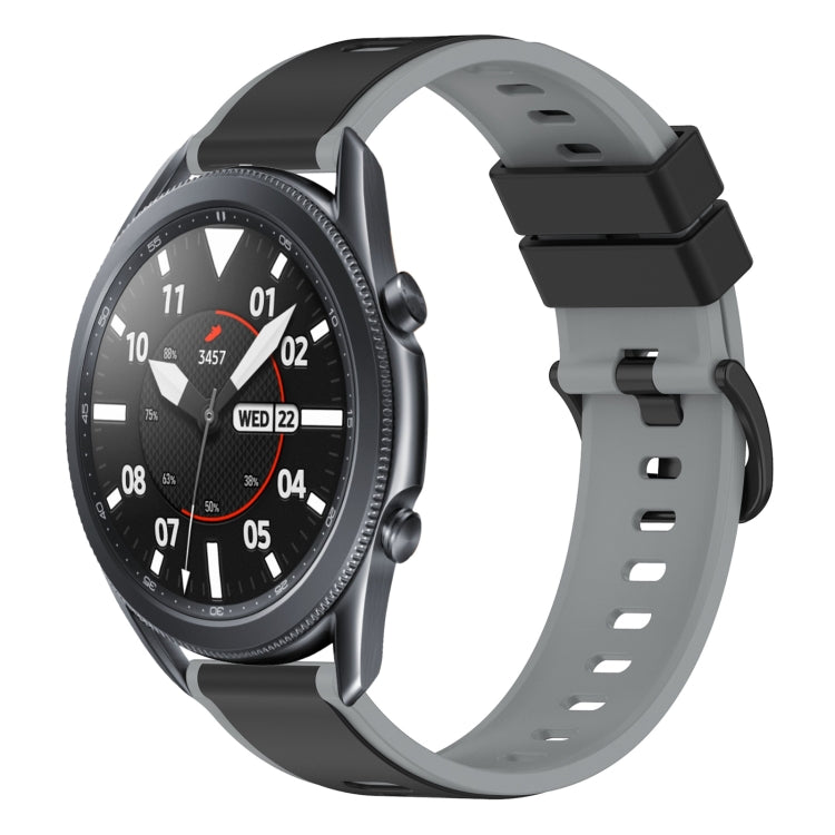 22mm Two-Color Silicone Watch Band, For Samsung Galaxy Watch3 45mm, For Samsung Galaxy Watch 46mm