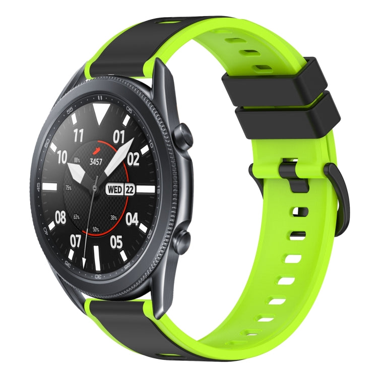 22mm Two-Color Silicone Watch Band, For Samsung Galaxy Watch3 45mm, For Samsung Galaxy Watch 46mm