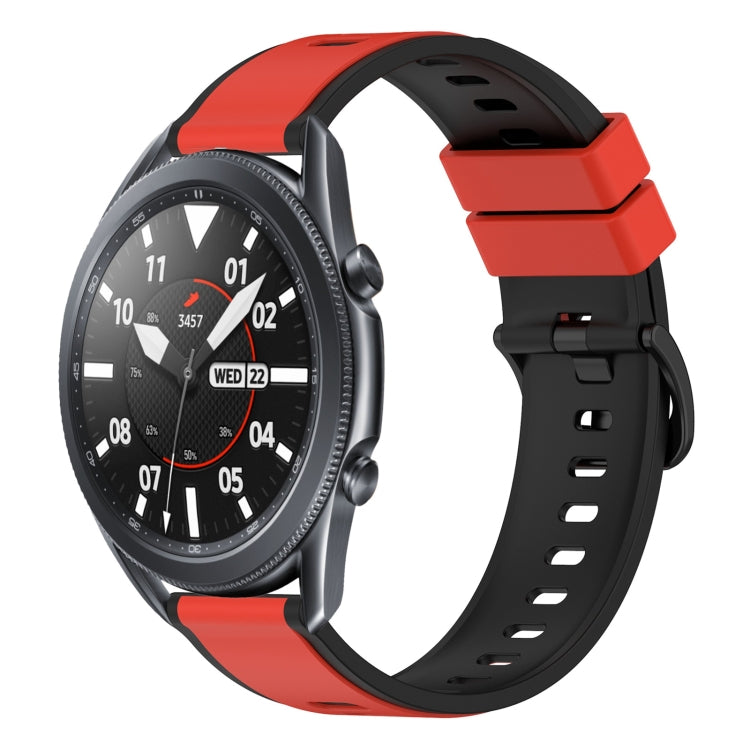 22mm Two-Color Silicone Watch Band, For Samsung Galaxy Watch3 45mm, For Samsung Galaxy Watch 46mm