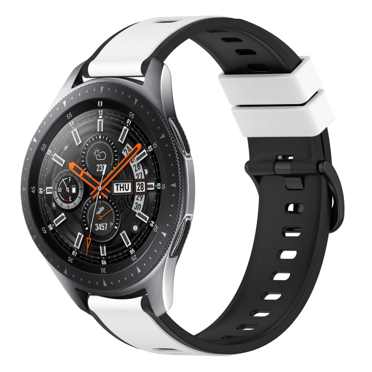 22mm Two-Color Silicone Watch Band, For Samsung Galaxy Watch3 45mm, For Samsung Galaxy Watch 46mm