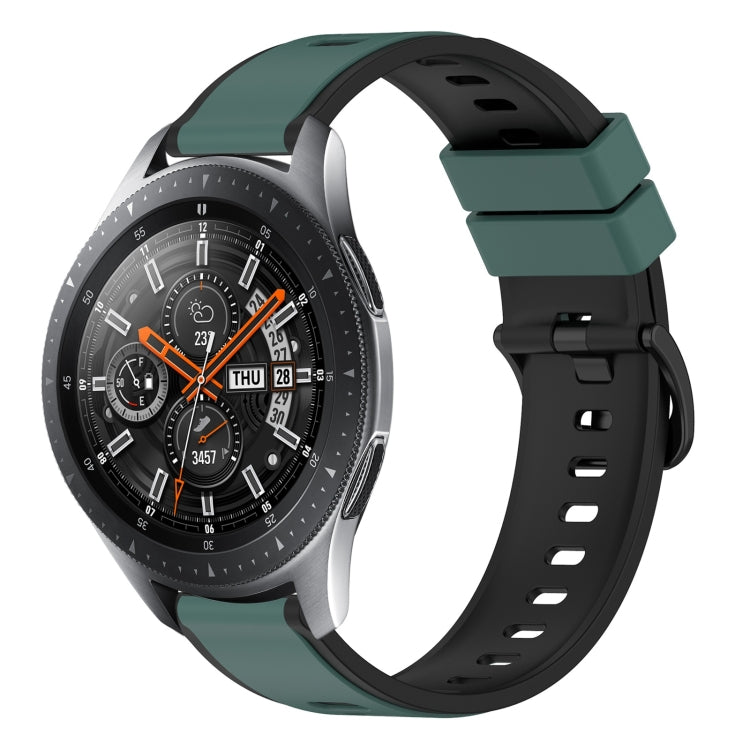 22mm Two-Color Silicone Watch Band, For Samsung Galaxy Watch3 45mm, For Samsung Galaxy Watch 46mm