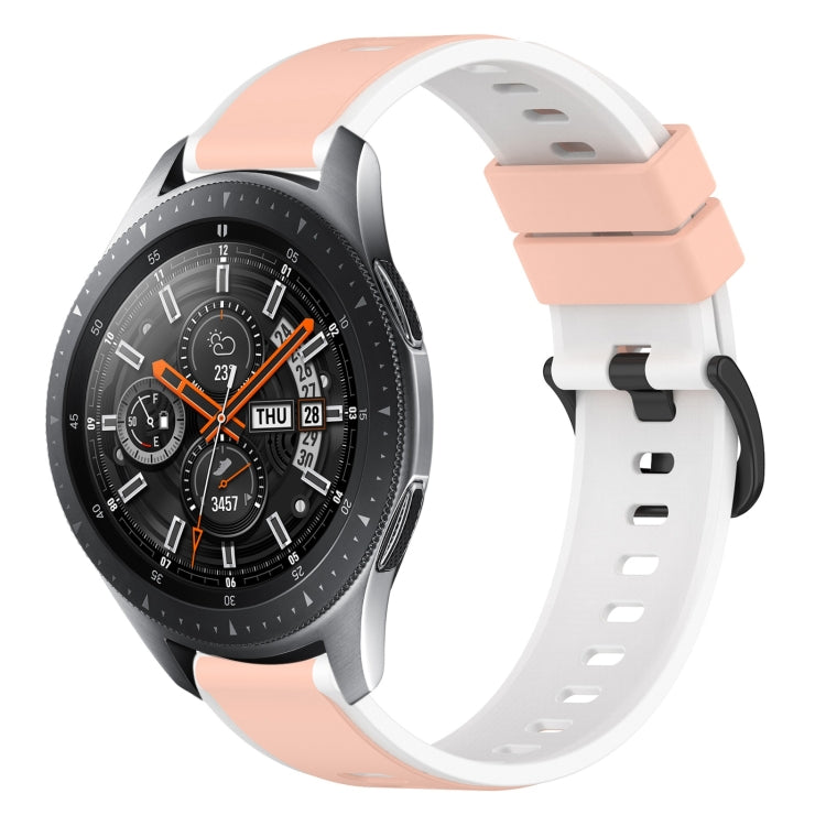 22mm Two-Color Silicone Watch Band, For Samsung Galaxy Watch3 45mm, For Samsung Galaxy Watch 46mm