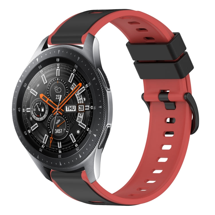 22mm Two-Color Silicone Watch Band, For Samsung Galaxy Watch3 45mm, For Samsung Galaxy Watch 46mm