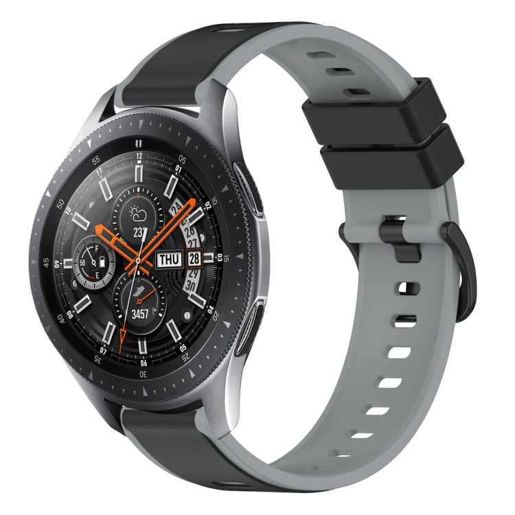 22mm Two-Color Silicone Watch Band, For Samsung Galaxy Watch3 45mm, For Samsung Galaxy Watch 46mm