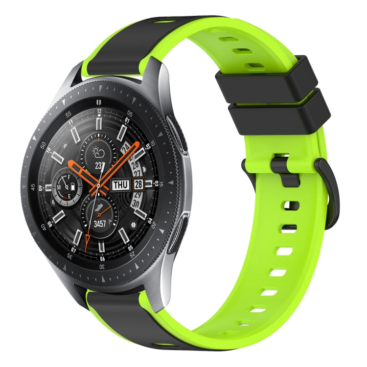 22mm Two-Color Silicone Watch Band, For Samsung Galaxy Watch3 45mm, For Samsung Galaxy Watch 46mm