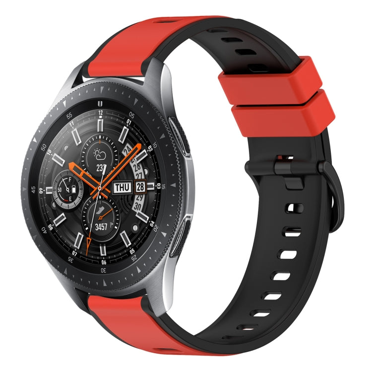 22mm Two-Color Silicone Watch Band, For Samsung Galaxy Watch3 45mm, For Samsung Galaxy Watch 46mm