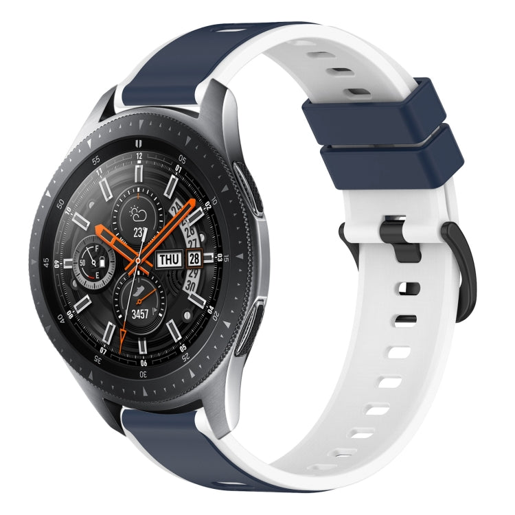 22mm Two-Color Silicone Watch Band, For Samsung Galaxy Watch3 45mm, For Samsung Galaxy Watch 46mm