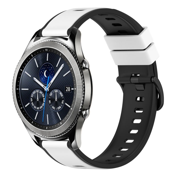 22mm Two-Color Silicone Watch Band, For Samsung Gear S3 Classic, For Samsung Gear S3 Frontier