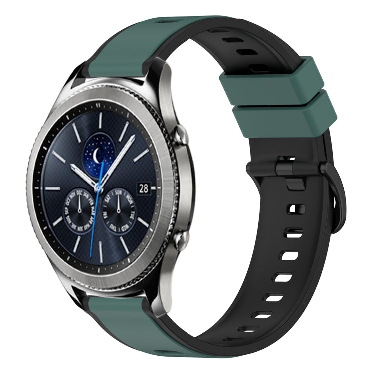 22mm Two-Color Silicone Watch Band, For Samsung Gear S3 Classic, For Samsung Gear S3 Frontier