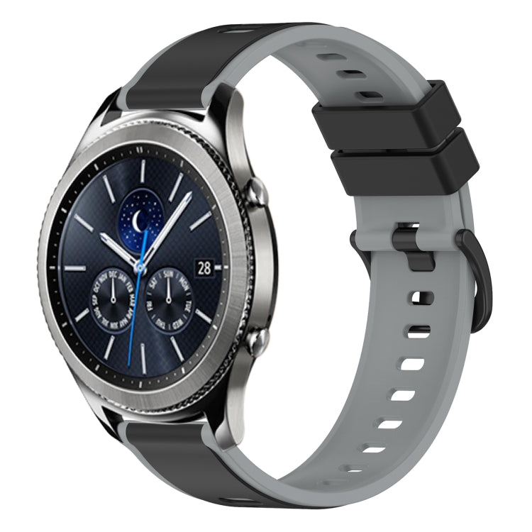 22mm Two-Color Silicone Watch Band, For Samsung Gear S3 Classic, For Samsung Gear S3 Frontier