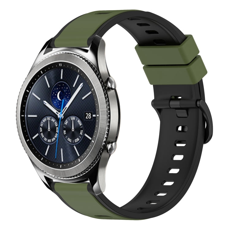 22mm Two-Color Silicone Watch Band, For Samsung Gear S3 Classic, For Samsung Gear S3 Frontier