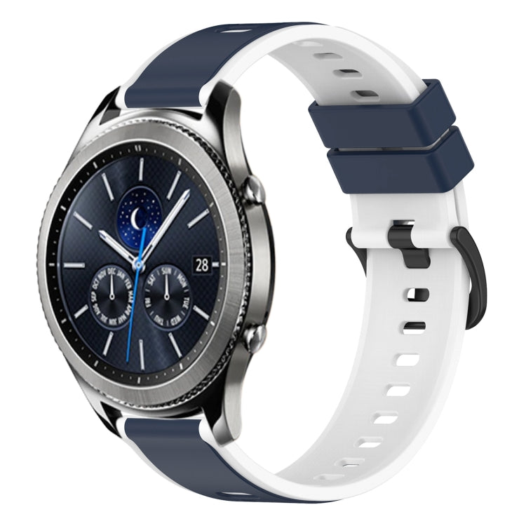 22mm Two-Color Silicone Watch Band, For Samsung Gear S3 Classic, For Samsung Gear S3 Frontier