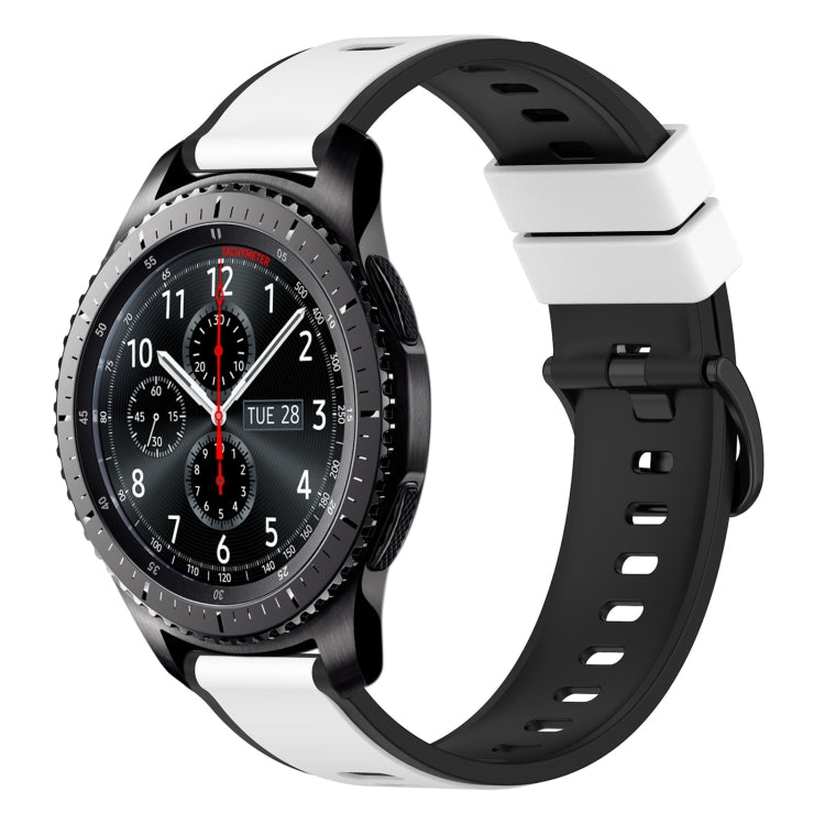 22mm Two-Color Silicone Watch Band, For Samsung Gear S3 Classic, For Samsung Gear S3 Frontier