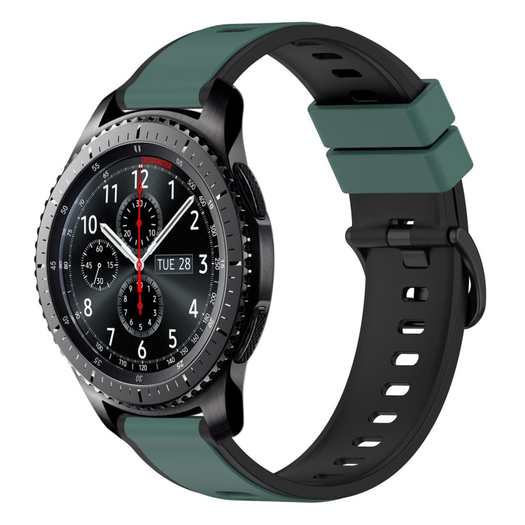 22mm Two-Color Silicone Watch Band, For Samsung Gear S3 Classic, For Samsung Gear S3 Frontier